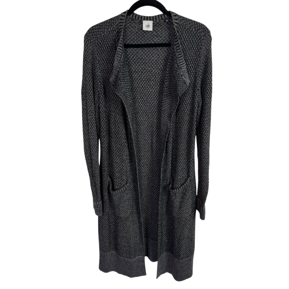 Cabi Women's Lara Duster Cardigan Sweater Size Medium Gray Long Sleeves 3166